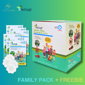 ORIGINAL & AUTHENTIC NoCough Organic Herbal Cough Relief Patch (12 patches per box) + FREE SHIPPING!